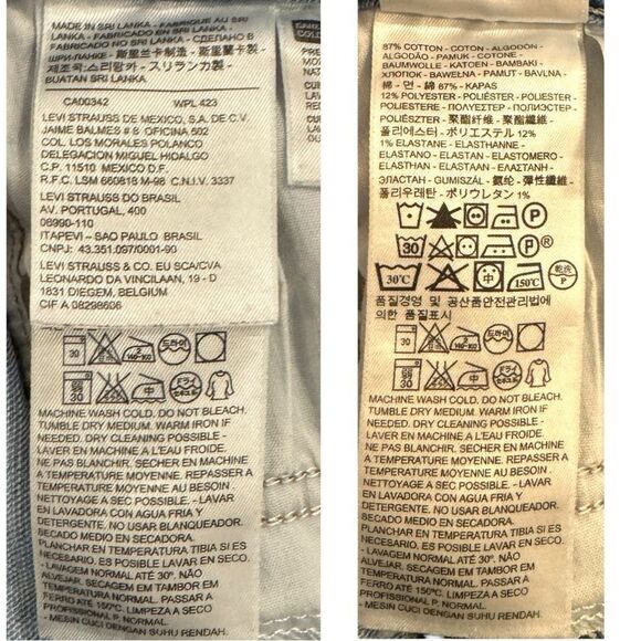 Levi's Demi Curve Slim Mid-Rise Jeans Classic Fit Sz 8/29 - Picture 10 of 10